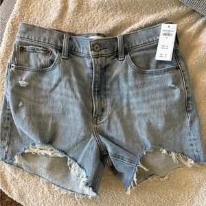 Abercrombie & Fitch high rise mom Jean shorts